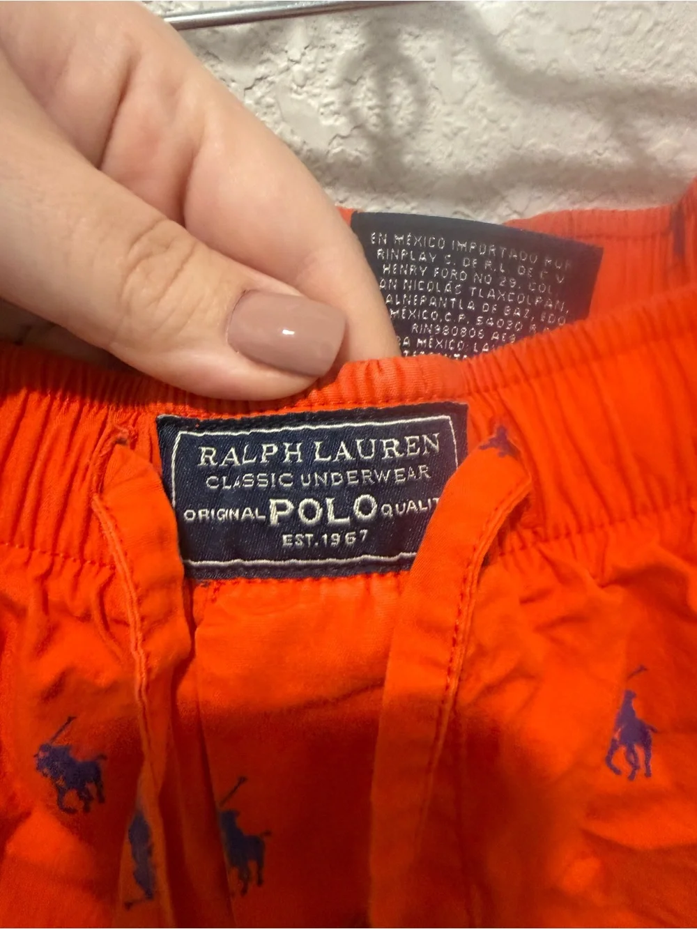 Polo by Ralph Lauren Men’s Orange Logo-Embroidered Lounge Pants